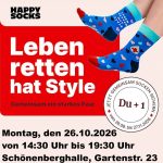Jetzt Ruck geben: Zu zweit zur Herbst-Blutspende und Happy Socks sichern